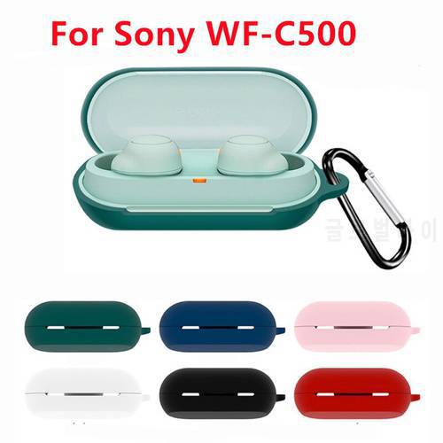 Silicone Protective Case Compatible with -Sony WF-C500 Earphone Accessories Replacements Cases Protective Skin Holders