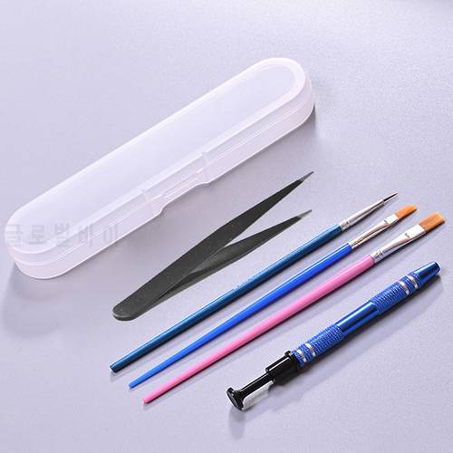 6pcs/set Lube Brush Tweezer Switch Stem Holder Lube Tool Collection For Keyboard набор инструментов смазки клавиатуры