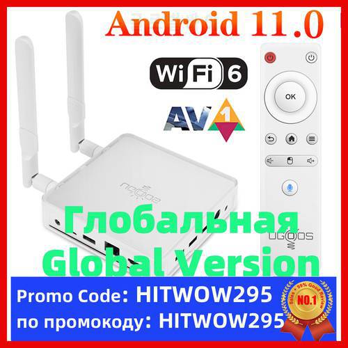 Original UGOOS AM7 Android 11 Smart TV BOX Android 11 TVBOX Amlogic S905X4 DDR4 4GB 32GB Support AV1 HDR WiFi6 1000M BT5.0 4K