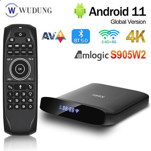 A95X W2 TV Box Android 11 Amlogic S905W2 4G 32G 64G TVBOX BT5.0 2.4G 5G WIFI 4K HDR Youtube Media Netflix Player Set Top Box