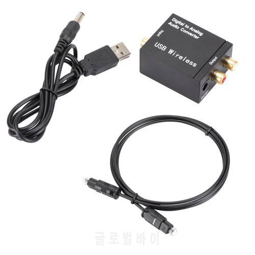 Digital to Analog Audio Converter Support Bluetooth Optical Fiber Toslink Coaxial Signal to RCA R/L Audio Decoder SPDIF DAC