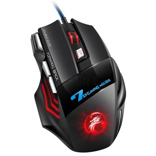 Computer Mouse Gamer Wired Gaming Mouse RGB Silent Mouse 5500 DPI Ergonomic Mouse With LED Backlight 7 Button For PC Laptop