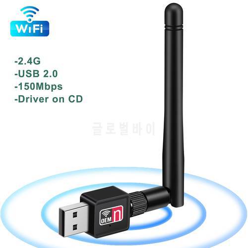 USB Wifi Adapter Wireless Network Card Wi-Fi Dongle Free Driver Ethernet Wireless Network Card Wi Fi Adapter