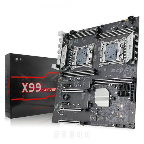 MACHINIST X99 D8 MAX Motherboard Dual LGA 2011-3 Support Xeon E5 V3 V4 CPU DDR4 ECC Desktop Memory SATA 3.0*10 Eight Channels