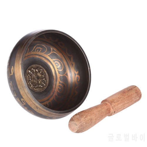 Nepal Handmade Brass Tibet Buddha Sound Bowl Yoga Meditation Chanting Bowl Chime Music therapy Tibetan Buddha Singing Bowl