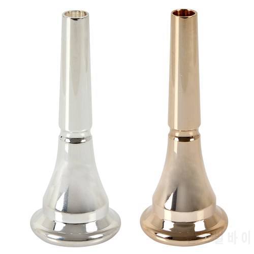 7mm High Quality Durable Professional Gold Silver Plated French Horn Mouthpiece Metal Copper Alloy Musical Instruments