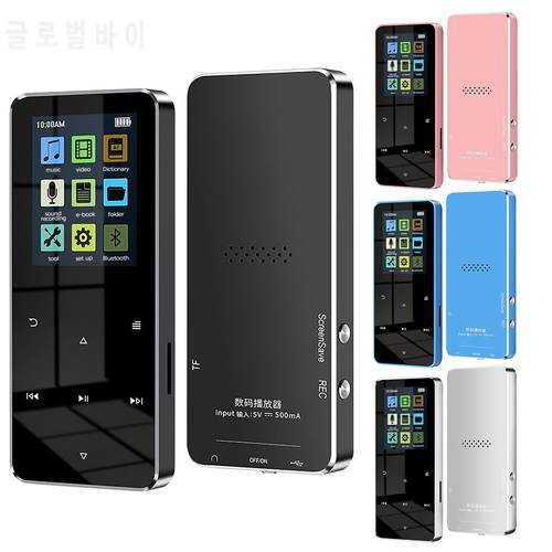 Bluetooth MP3 Player Mini Music Player 1.8In Touch Screen MP3 With 16G Memory Support TF Card FM Radio Recorder Student Walkman