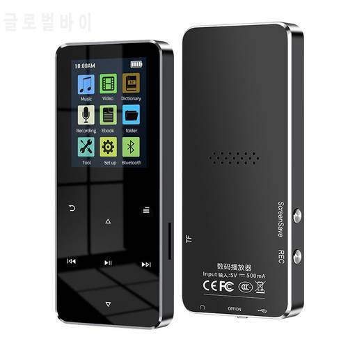 MP3 Player Bluetooth-compatible Mp4 Music Player Portable MP4 Media Slim With 1.8 Inch Touch Keys Fm Radio Video Hifi MP 4