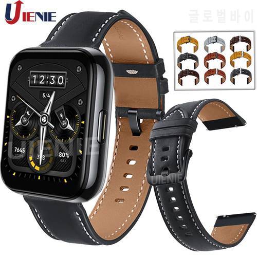 Leather Watch Band Strap for Realme Watch 2/ 2 Pro Watchband 22mm Sport Bracelet for Realme Watch S/ S Pro Wristband correa