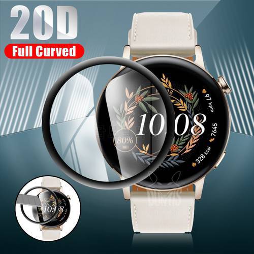 Screen Protector Cover For Huawei Watch GT 3 2 GT3 GT2 42mm 46mm Smart Watch 20D Soft Glass Curved Protective Film Accessories