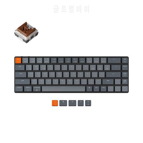 Keychron K7 D Ultra-slim Wireless Mechanical Keyboard Low Profile Optical Switch Hot-Swappable White Backlight for Mac Windows