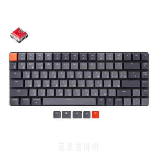 Keychron K3 D Russia Layout Ultra-slim Wireless Mechanical Keyboard Hot-Swappable Low Profile Optical Switch White Backlight