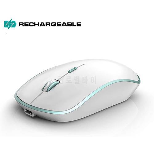 2.4G Wireless Rechargeable Mouse, Portable Ultra-Thin, Silent Mouse With USB Receiver，For PC Computer Desktop Laptop Notebook
