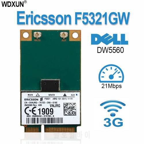 F5321gw Wireless DW5560 3G WWAN MINI PCI-E Card GPRS GSM EDGE UMTS WCDMA HSPA+21MB GPS Module For Dell Notebook Modem