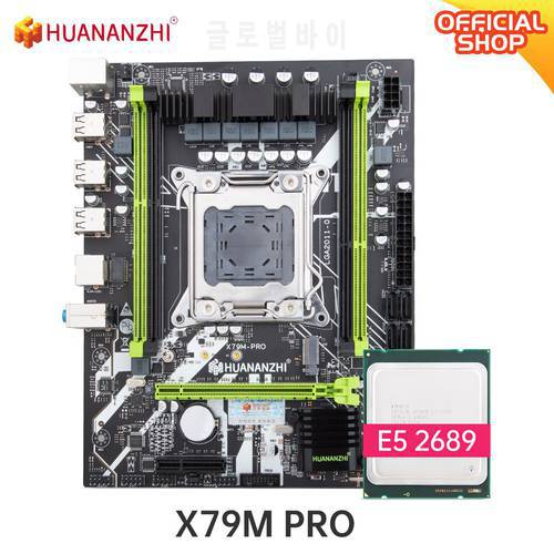 HUANANZHI M PRO LGA 2011 Motherboard cpu set with Xeon E5 2689 combo kit set support DDR3 RECC memory M.2 NVME USB3.0 SATA