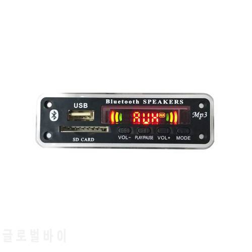 BT 5.0 MP3 Player Receiver FM Radio Digital Audio Decoder Stereo DIY Speaker USB AUX SD Card Display 5V 12V MP3 Module