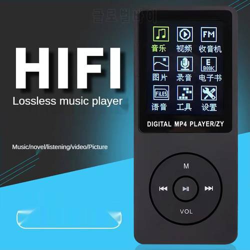 Mini MP3/MP4 Player Built-in Microphone Support TF Card Vdeo Player Media FM Radio Running Sports MP3 Music Player