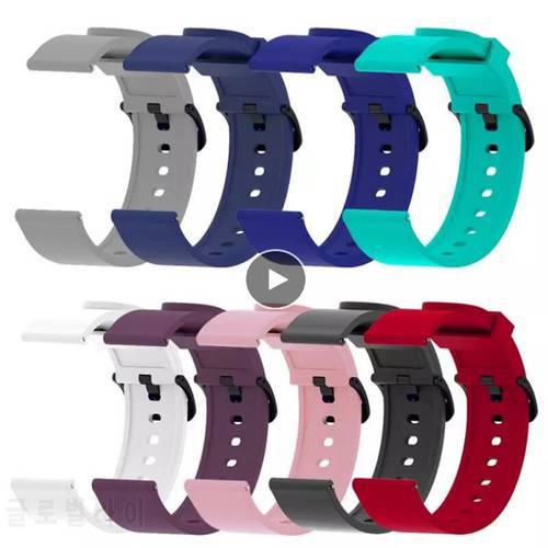 Replacement Silicone 20MM Watch Band Bracelet Strap Color Suitable For Xiaomi Huami Amazfit Bip Smart Watch Strap Outdoor Sports