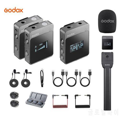 Godox Microphone Bluetooth MoveLink M1 M2 2.4GHz Wireless Lavalier PC Camera Microphone Professional Mixer Audio video Shooting