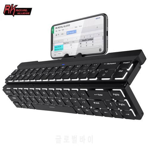 RK925 Royal Kludge Foldable Mini Mechanical Keyboard Blutooth Wireless USB Wired 68 Key Gamer Keyboards for Travel Laptop Phone