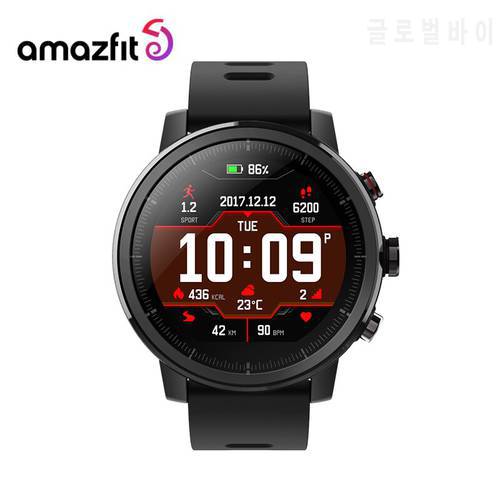 Original Amazfit Stratos Smartwatch GPS 5ATM Waterproof Outdoor Smart Watch Calorie Count For Android iOS Phone