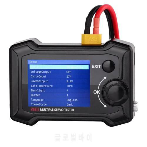 ToolkitRC ST8 8CH 100W 2A 7-28V LCD Servo Special Tester PWM/PPM/SBUS Signal Speed Liner Step Servo Analyzer With 4-Ways Indepen