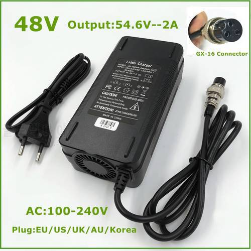 48V Charger Output 54.6V2A Electric Bike Lithium Battery Charger for 48V Kugoo M4 kugoo X1 M4 Pro Speedway Mini 4 pro
