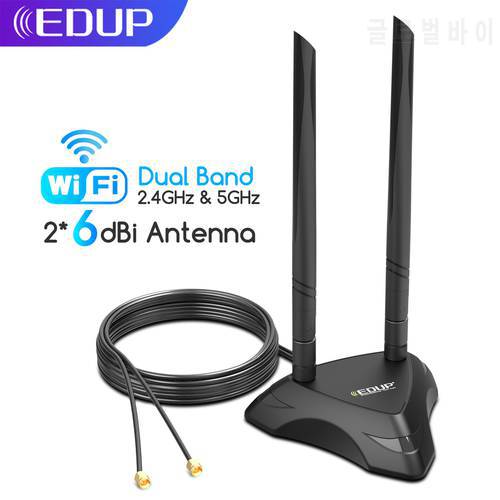 EDUP High Gain WiFi Antenna Network Card Extended Antenna with cable for Intel PCIE desktop Network Card Wifi Adapter/Router/AP