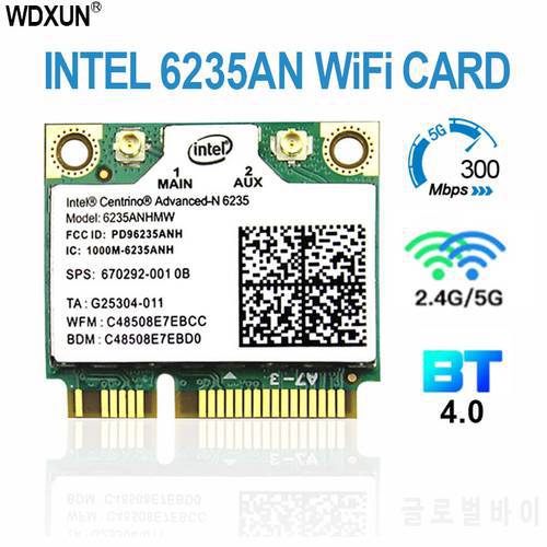 WIFI Intel Centrino Advanced-N 6235 6235 Mini WiFi card PCI-E 802.11agn dual-band 300 mbps wireless Bluetooth 4.0