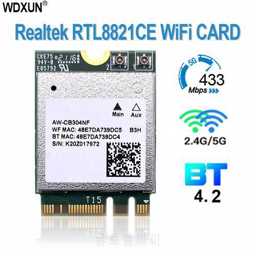 RTL8821CE 802.11AC 1X1 Wi-Fi+BT 4.2 combo adapter card Wireless network card, suitable for DELL ASUS, China Acer RTL8821