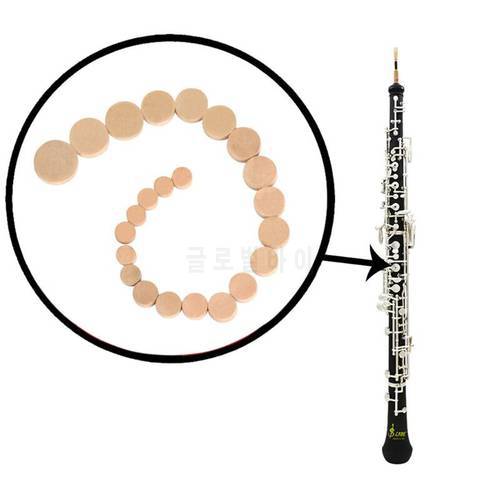 High Quality 23pcs Oboe Cork Mat Pads Sound Hole Gasket Repair Parts Woodwind Instruments