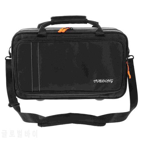 1pc Portable Clarinet Storage Box Hard Clarinet Case Clarinet Carrying Bag (Black)