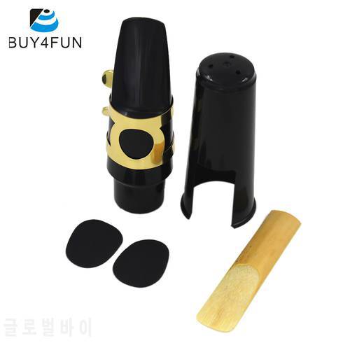 High-quality Plastic Alto Sax Saxophone Mouthpiece Plastic with Cap Metal Buckle Reed Mouthpiece Patches Pads Cushions