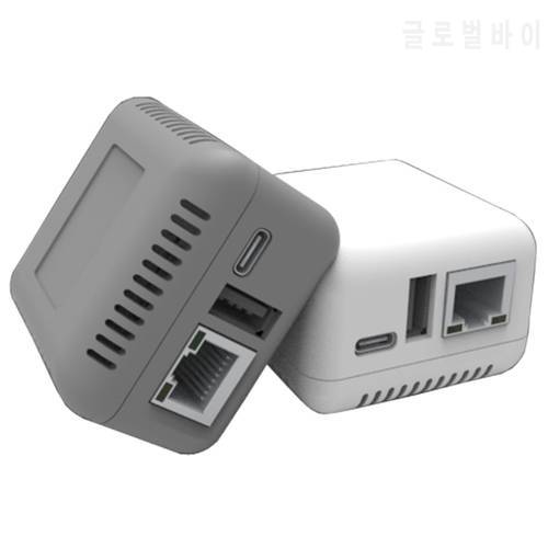 Networking USB 2.0 Port Fast 10/100Mbps Ethernet to USB 2.0 Network Print Server RJ-45 LAN Port USB Print Server Adapter 24BB