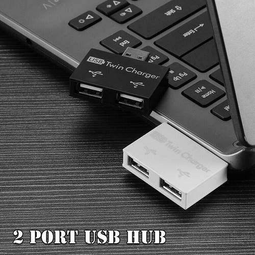 Mini 2 Port Usb2.0 Hub Charger Hub Adapter Usb Splitter For Phone Tablet Computer 5V For Iphone Ipad White Black 480mp