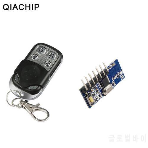 QIACHIP 433 Mhz RF Remote Controls Transmitter and 433mhz RF Relay Receiver Switches Module Wireless 4 CH Output Learning Button