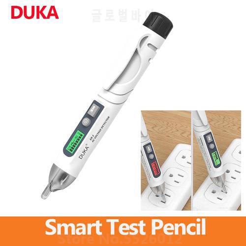 Duka Test Pencil Intelligent Non-contact Sound Light Screen Alarm Voltage Detectors Tester Pen with LED light