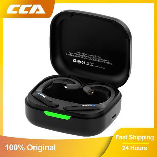 CCA BTX Bluetooth-Compatible 5.2 True Wireless Earphones Ear Hook Sports Earbuds Headset 2 Modes HiFi Game Wireless Headphones
