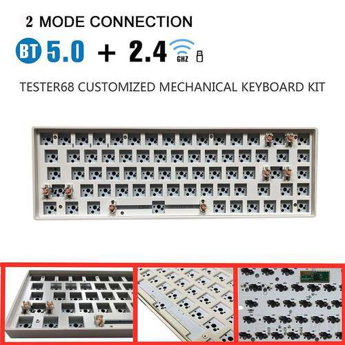 Dual-mode Bluetooth 5.0+ Wireless 2.4g Mechanical Keyboard Tester 68 Keys Set Shaft Tester Wireless Keyboar HOT SALE