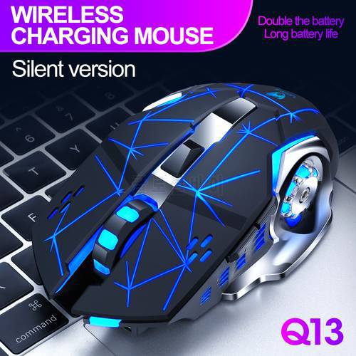 X8 Wireless Charging Game Mouse Mute Luminous Mechanical 2.4Ghz Wireless Optical Computer Accessories for Gamer PC