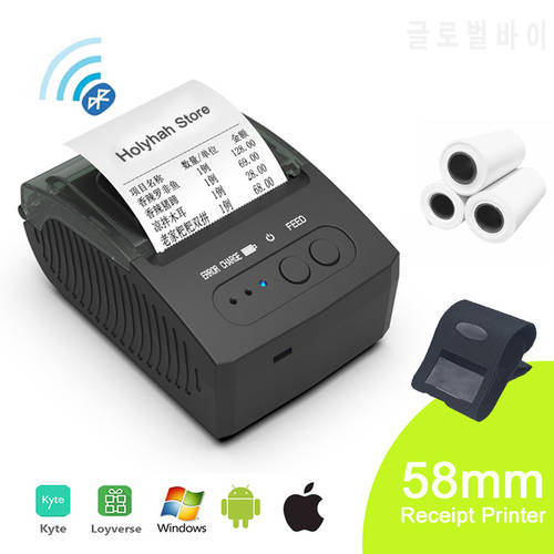 New High Quality 58mm Mini Wireless Bluetooth Receipt Printer for Mobile Phone Android POS Pocket Bill Maker Impresora