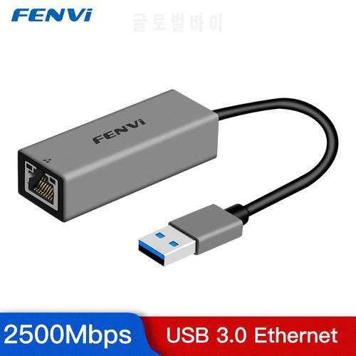 Fenvi 2500Mbps USB 3.0 2.5G Network Card to RJ45 Lan Adapter 2.5 Gigabit For MacBook iPad USB Ethernet