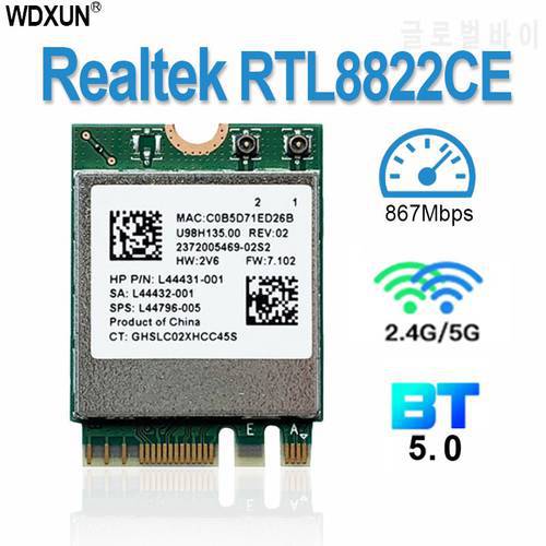 RTL8822ce WIFI CARD 2.4G/5G dual band 802.11ac 867Mbps m.2 wifi card mudule + Bluetooth 5.0 network card