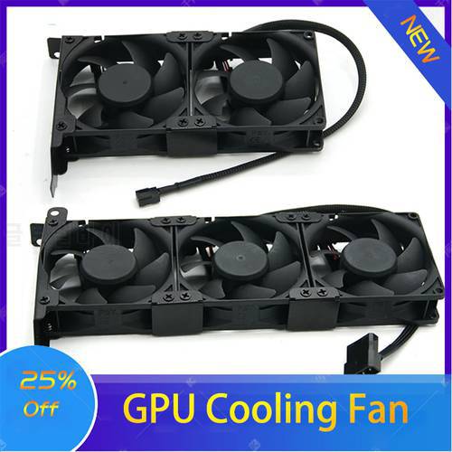 VGA Cooler Radiator GPU Cooling Fan Kit 8025 PCI Graphics Card Companion 80mm 2 Fans 3 Fans 3 PIN Plug MOLEX 4Pin Plug