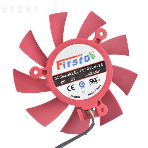 COOLING REVOLUTION FD7015H12S 65mm 39mm fan 12V 0.43A 4Pin HD5770 HD5850 HD5830 VGA Video Card cooling Fan