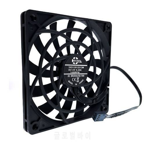 Mute 120mm 12cm PWM Cooling Fan Slim 12mm,New 120X120X12mm DC 12V 0.20A 1400RPM Computer PC Case Chassis Cooler Quiet Low Noise