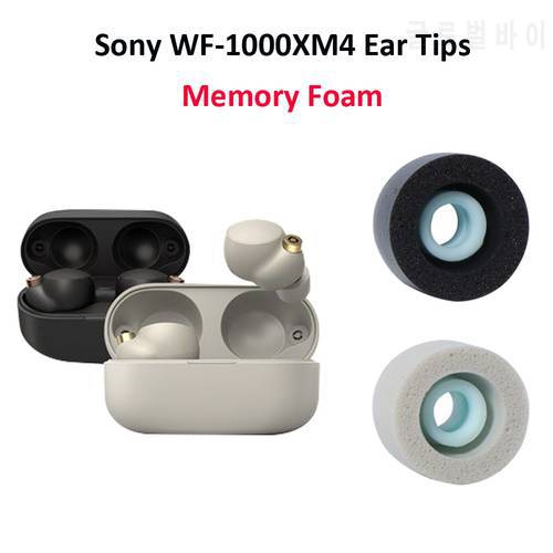 3Pairs Memory Foam Ear Tips for Sony WF-1000XM4 TWS Eartips 4mm Anti-Noise Reduction for sony 1000XM4 Ture Wireless Earbuds
