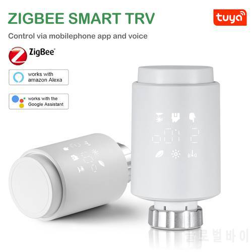 Tuya Smart ZigBee Radiator Actuator TRV Programmable Thermostatic Radiator Valve Temperature Controller Support Alexa M28 M30