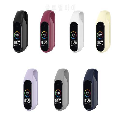 Soft TPU Clip Case with Steel Sheet Bumper Frame Matte Hard Case Protection for Xiaomi Mi Smart Band 6 5 4 3 Accessories