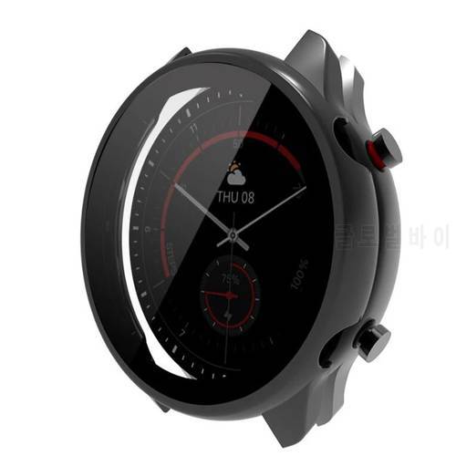 Hard Edge Full Screen Glass Protector Case Shell Frame For Amazfit GTR 3 Pro Sport Watch GTR2 Smartwatch Protective Bumper Cover